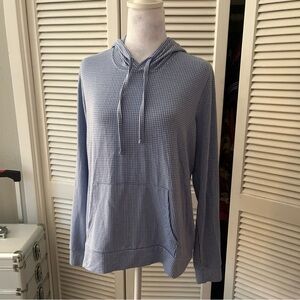 Weatherproof vintage Gingham blue and white  Hoodie size M